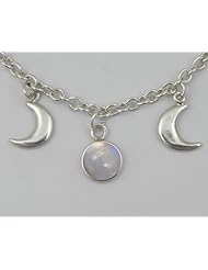 Sterling Silver Triple Goddess Necklace Featuring a Genuine Rainbow ...Made in America