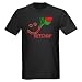 face with ketchup Funny Dark T-Shirt by CafePress