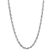 Men's 2.2mm Real 925 Sterling Silver Diamond-Cut Rope Chain Necklace, 26