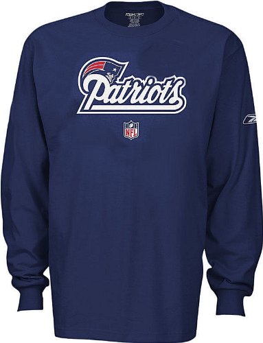 Reebok New England Patriots Sidelines Team Spirit Long Sleeve Tee Shirt