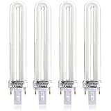 Pixnor Replacement 9W U-shaped 365nm Lamp Bulb Tube for Nail Art Dryer UV Lamp Light - 4 pcs/set