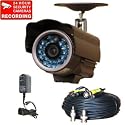 1/3" SONY CCD IR Color Infrared CCTV Camera Outdoor with Free Camera Power Supply And 100ft Video Power Cable free surveillance DeCal IR40SKC 1OF