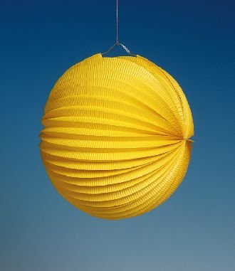 Lampion rund, ca. Ø 25 cm, gelb