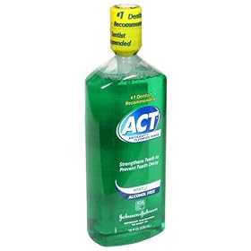 ACT Anticavity Fluoride Mouthwash, Mint, 18-Ounce Bottles