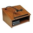 AMPLIVOX PORTABLE SOUND SYS. / APLS250OK / Cordless Tabletop Public Address System Lectern, 24w x 20d x 14h, Medium Oak / Sold as 1 EA