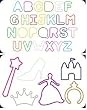 Silly Bandz Alphabet and Princess Shapes Combo Pack - 60 Bandz