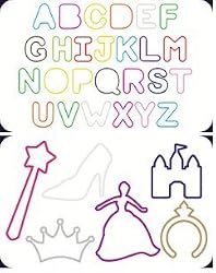 Silly Bandz Alphabet and Princess Shapes Combo Pack - 60 Bandz