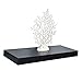 WELLAND 24 inch Black Mission Floating Shelves for Wall, Bathroom Wall Mount Shelves, Wood Modern Display Shelves, Book Shelves,for Bedroom,Living Room and Kitchen
