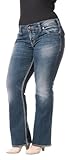 Silver Jeans Women Suki Surplus Plus Size Bootcut Mid Rise Curvy Fit in Med Blue