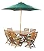 Napoli Folding 6 Seater Garden Furniture Set - Fully Dressed - Green