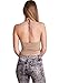 Taupe Woman String Neck Halter Crop Top
