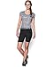 Under Armour Women's HeatGear Armour Long Short, Black (001)/Metallic Silver, Large