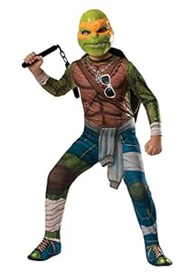 Rubies Teenage Mutant Ninja Turtles Deluxe Muscle-Chest Michelangelo Costume, Child Medium