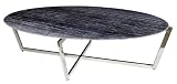Contemporary Oval Coffee Table with Unique Marble Top - HL021160