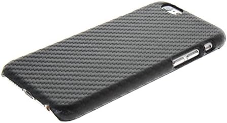 MOONCASE Carbon Fiber Hard Rubber Coating Back Case Cover for Apple iPhone 6 ( 4.7 inch ) Black