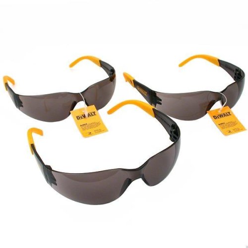 3 Pair Set DeWALT Protector Smoke Lens Safety Glasses 3 Pair Set DeWALT Protector Smoke Lens Safety Glasses