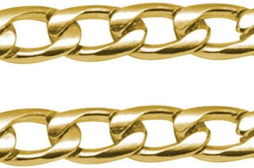 Pandahall 2 Meters Gold Oxidated Aluminum Twist Chains, Lead Free and Nickel Free, Size: about 9*5*1.5mm