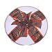 Tartan Plaid Ceramic Plate Pillar Candle Holder