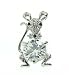 Swarovski Crystal Mouse Pin / Brooch