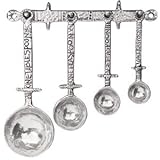 IMAGE OF Crosby & Taylor (Tin Woodsman Pewter) Measuring Spoon Set with Pewter Display Strip, Celtic (MS2PS)