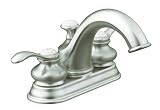 KOHLER K-12266-4-G Fairfax Centerset Lavatory Faucet, Brushed Chrome