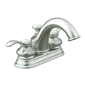 KOHLER K-12266-4-G Fairfax Centerset Lavatory Faucet, Brushed Chrome