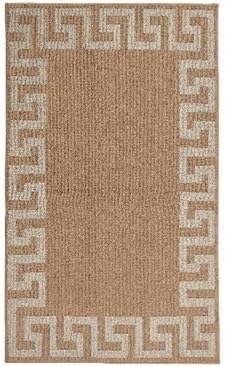 Greek Key Frame Rug - Acorn and Tan