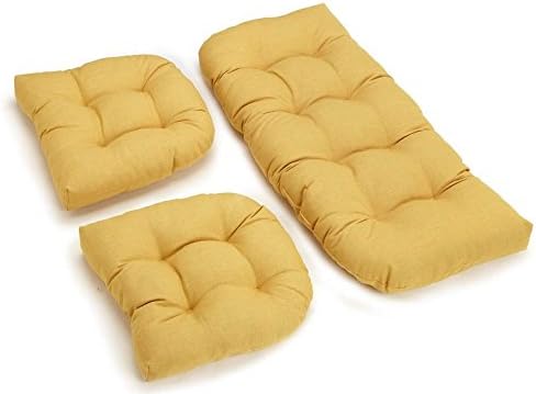 3-Piece Wicker Settee Cushions (Papprika)