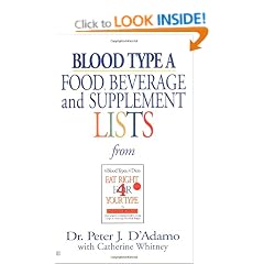 Blood Type "A" Food, Beverage and Supplemental Lists
