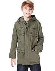 Pure Cotton Hooded Parka with Stormwear™