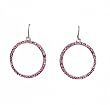 Earrings - E4 - Swarovski Circle "O" - 1" ~ Rose