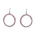 Earrings - E4 - Swarovski Circle 'O' - 1' ~ Rose