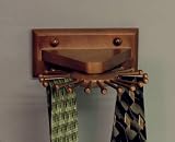 Carousel Tie Rack, Mahogany