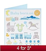 Baby Born on Birthday Card