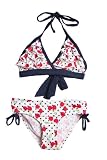 NWT Toddler Girls 2 piece white halter top swimsuit