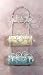 Distressed White Wrought Iron Towel Rack Image