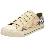 Rhino Red Women's Rock N Roses Canvas Sneaker,Natural,7.5 M