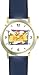 Toran Scroll No.3 Judaica Jewish Theme - WATCHBUDDY&reg; DELUXE TWO-TONE THEME WATCH - Arabic Numbers - Blue Leather Strap-Size-Large ( Men's Size or Jumbo Women's Size )