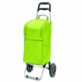 Picnic Time Insulated Cart Cooler with Wheeled Trolley, Lime