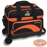 BSI Black 2 Ball Roller Bowling Bag Black/orange