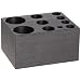 Talboys 949153 Anodized Aluminum Centrifuge Combination Tube Single Block, 9 Well, 3.75" Length x 3" Width x 2" Height, For 1.5mL, 15mL, 50mL