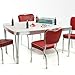 Retro Dining Table in Bright Chrome