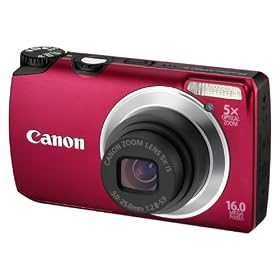 Canon PowerShot A3300 IS Digital Camera - Red (16.0 MP, 5x Optical Zoom) 3.0 inch TFT LCD