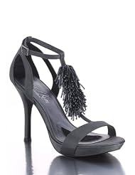 David's Bridal T-Strap Evening Sandal with Beads by Coloriffics Style Spark... by David's Bridal