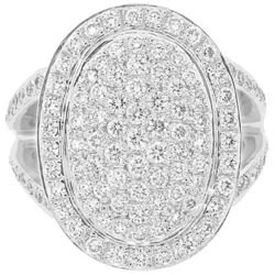 CleverEve\'s Oval Heirloom Diamond Ring in Platinum
