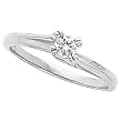 14K White Gold Diamond Solitaire Engagement Ring - 0.20 Ct.