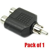 iMBAPrice® 2 RCA Female to RCA Male Splitter Adapter [1 Pack]