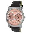 Le Chateau Men's Dual Time Zone Elegant Leather Band Watch Model LC-SS335-4 (Rose Dial/Brown Band)