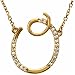 14k Yellow Gold Dazzling O Initial Diamond Necklace