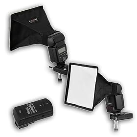 SMDV NEW MySlave Quick 100 Radio Slave Advanced Kit (1x transmitter, 2x receiver, 2x 6x8 Universal Flash Softbox) for Pentax *ist DS, DS2, D, DL, DL2, K10D, K20D, K100D, K110D, K200D, K100D Super, K-5, K-7, K-30, K-r, K-x, K-m, (K-m A.K.A. K2000), K-01